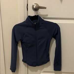 Women's Navy Zip-Front Jacket